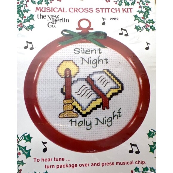 Christmas Cross Stitch Kits Set Of 2 - Shepherd & Silent Night Holy Night Musica - Picture 2 of 4